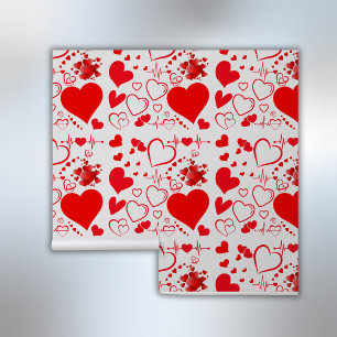 Simple Red Hearts Romantic Love On White Wallpaper