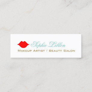 simple red lips profile card for makeup artists