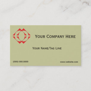 Simple Red Logo Business Card Template