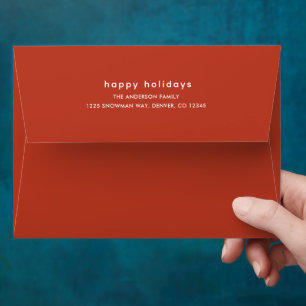 Simple Red Modern Christmas Envelope