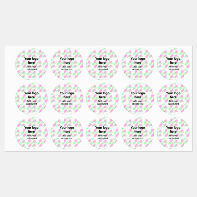 Simple red pi watercolor add your logo custom text (Sheet)