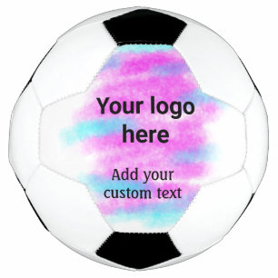 Simple red pi watercolor add your logo custom text soccer ball