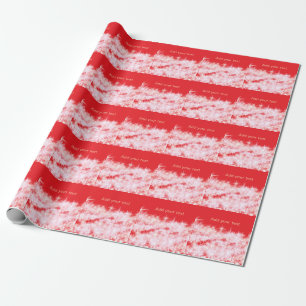Simple red pink glitt sparkle stars add your text wrapping paper
