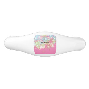 Simple red pink glittersparkle stars add your text ceramic drawer pull