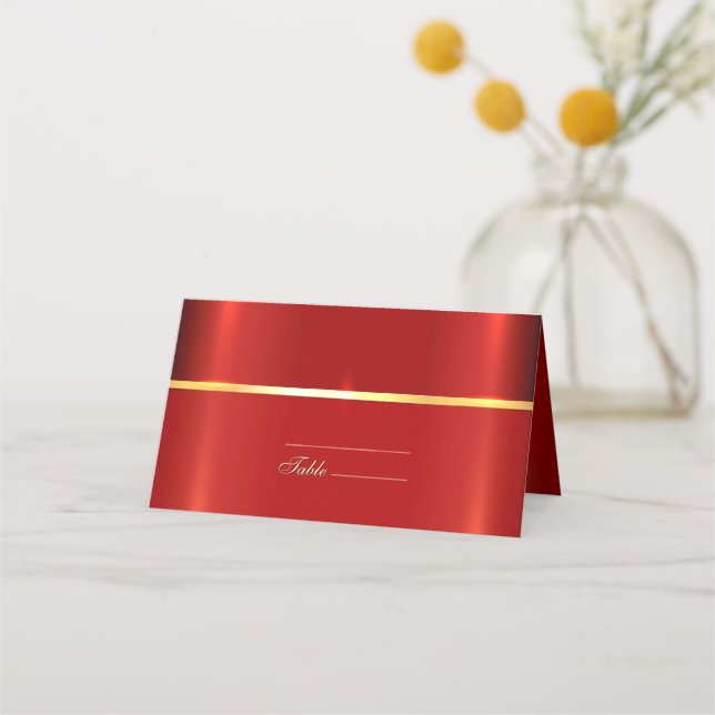 Simple Red Place Card (Front)