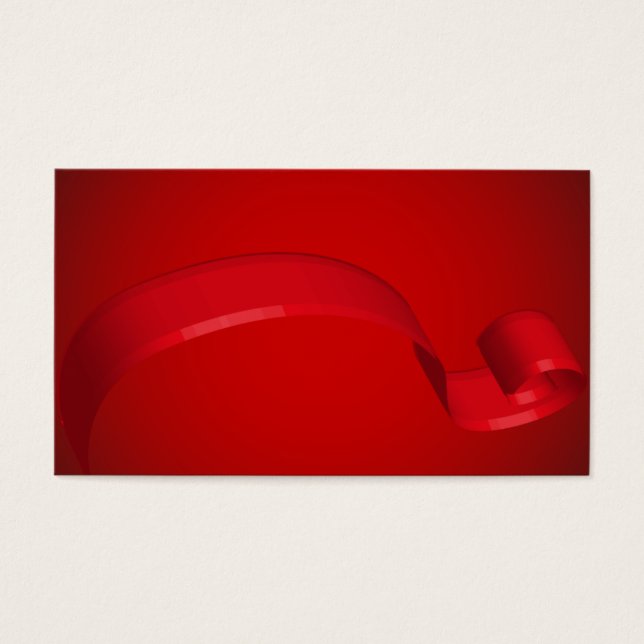 Simple Red Ribbon Gift Cards (Front)