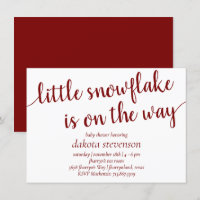 Simple Red Shower | Candy Apple Little Snowflake