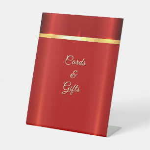 Simple Red Tabletop Signs