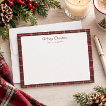 Simple Red Tartan border Christmas