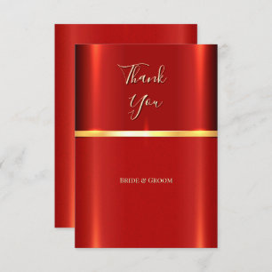 Simple Red Thank You Card
