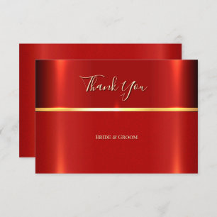Simple Red Thank You Card