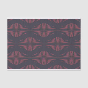 Simple, red, traditional pattern with lines tissue paper