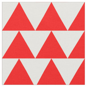 Simple Red Triangle Pattern Fabric