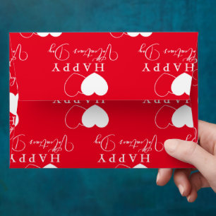 Simple Red Valentine's Day  Envelope