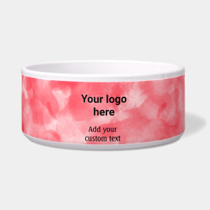 Simple red watercolor add your logo custom text mi