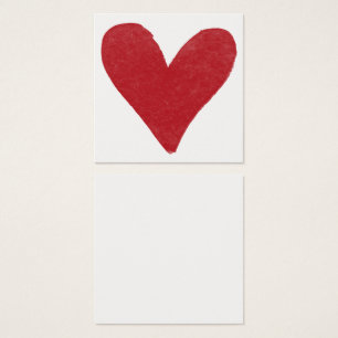 Simple, Red, Watercolor Heart 05 Note Cards