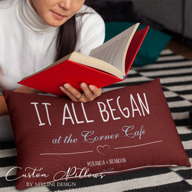 Simple Red Where It All Began Decorative Cushion (Creator Uploaded)