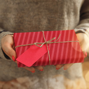 Simple Red Whimsical Cute Classic Striped Pattern Tissue Paper