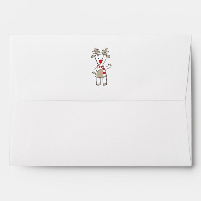 Simple Reindeer  White Envelope (Back (Top Flap))