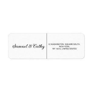 Simple Replace Name & Address White and Black