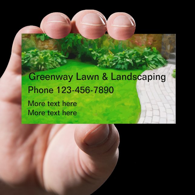 Simple Residential Lawn Landscaping Business Card (Creator Uploaded)