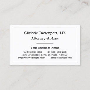 Simple, Respectable and Dapper Business Card