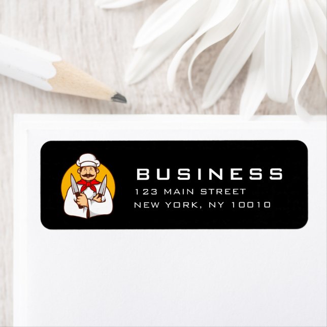 Simple Restaurant Return Address Label  (Insitu)