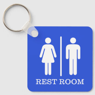 Simple Restroom Keys for hospitality or office Key Ring