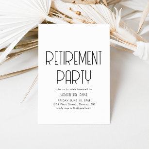 Simple Retirement Party Invitation Template 