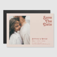 Simple Retro | Blush Pink Horizontal Save The Date