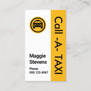 Simple Retro Call My Taxi Driver Business Card