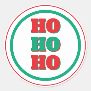 Simple Retro Christmas Typography Design Classic Round Sticker