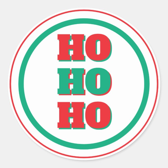Simple Retro Christmas Typography Design Classic Round Sticker (Front)