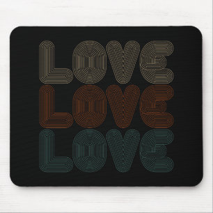 Simple Retro Love Typograph Valentine Mousepad
