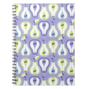 Simple retro pears notebook