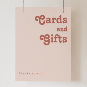Simple Retro Vibes Blush Pink Cards and Gifts Poster