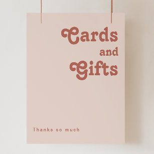 Simple Retro Vibes   Blush Pink Cards and Gifts Poster