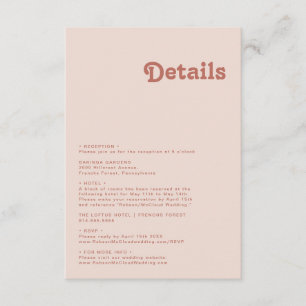 Simple Retro Vibes Blush Pink Details Enclosure Card