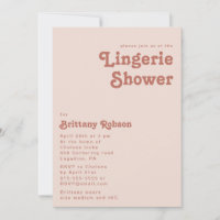 Simple Retro Vibes | Blush Pink Lingerie Shower