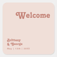 Simple Retro Vibes | Blush Pink Wedding Welcome