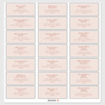 Simple Retro Vibes | Blush Wedding Guest Address<br><div class="desc">This simple retro vibes | blush wedding guest address sticker is perfect for your classic funky vintage earth tones wedding. The design features a minimalist hippie rustic boho font. The neutral southwest desert colour palette and earthy bohemian mid-century lettering combine for a perfect, minimal modern western destination design. Feel free...</div>