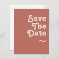 Simple Retro Vibes | Old Rose Save The Date