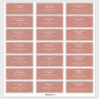 Simple Retro Vibes Old Rose Wedding Guest Address