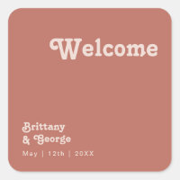 Simple Retro Vibes | Old Rose Wedding Welcome