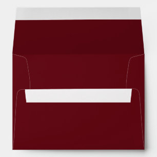 Simple Return Address Dark Red Wedding Invitation Envelope