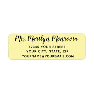 Simple Return Address Label