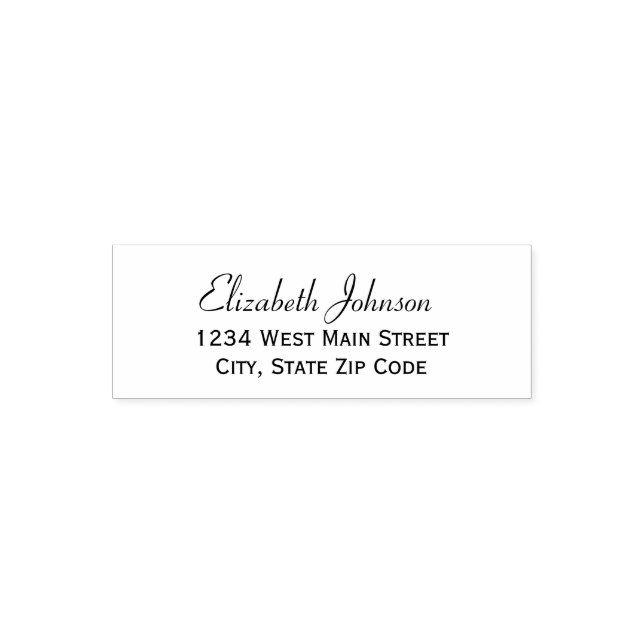 Simple Return Address Label Self-inking Stamp (Design)