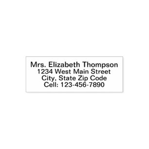 Simple Return Address Label Self-inking Stamp