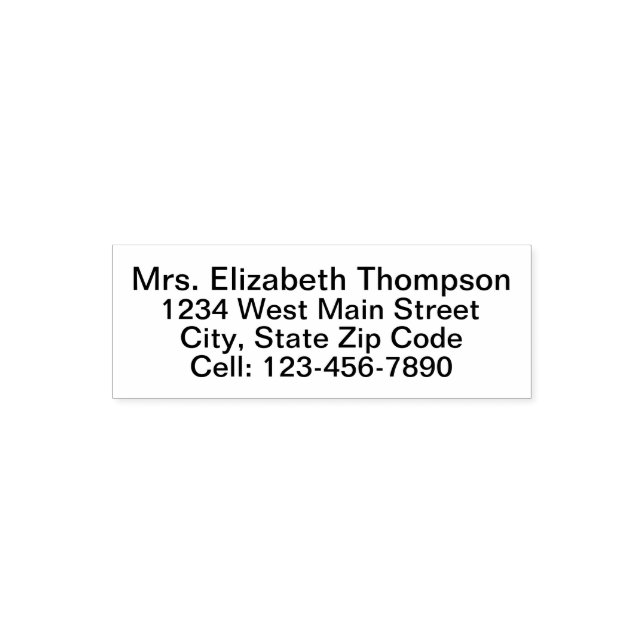 Simple Return Address Label Self-inking Stamp (Design)