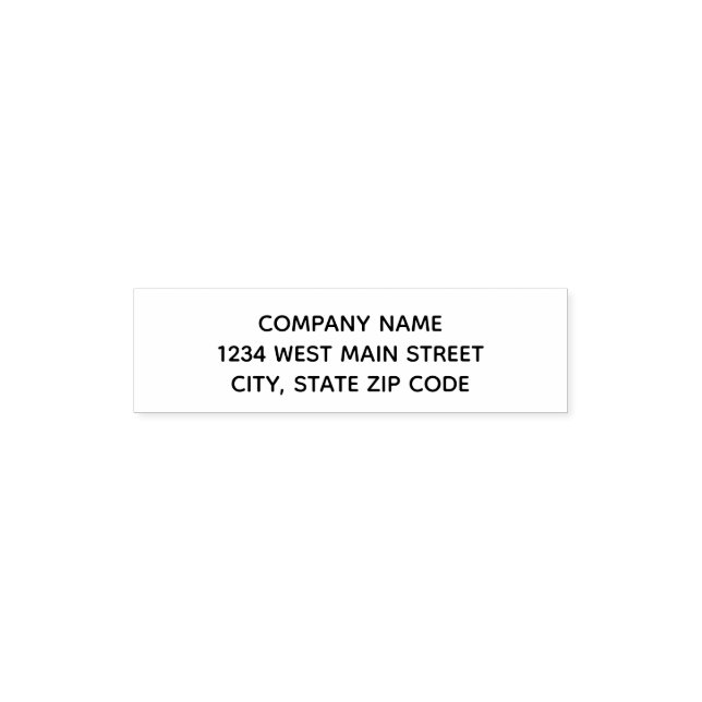 Simple Return Address Label Self-inking Stamp (Design)